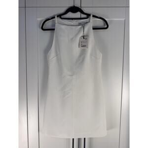 Zara White A Line Mini Dress NWT XS Sleeveless Minimalist City Girl Shift Dress